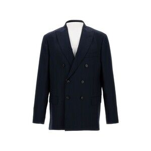 Fay Double-Breasted Jacket With Pocket Square - NWT